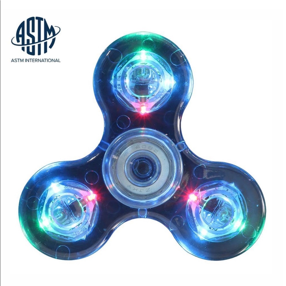 COPY - HanTop Finger Spinner Led Light Up Clear S…